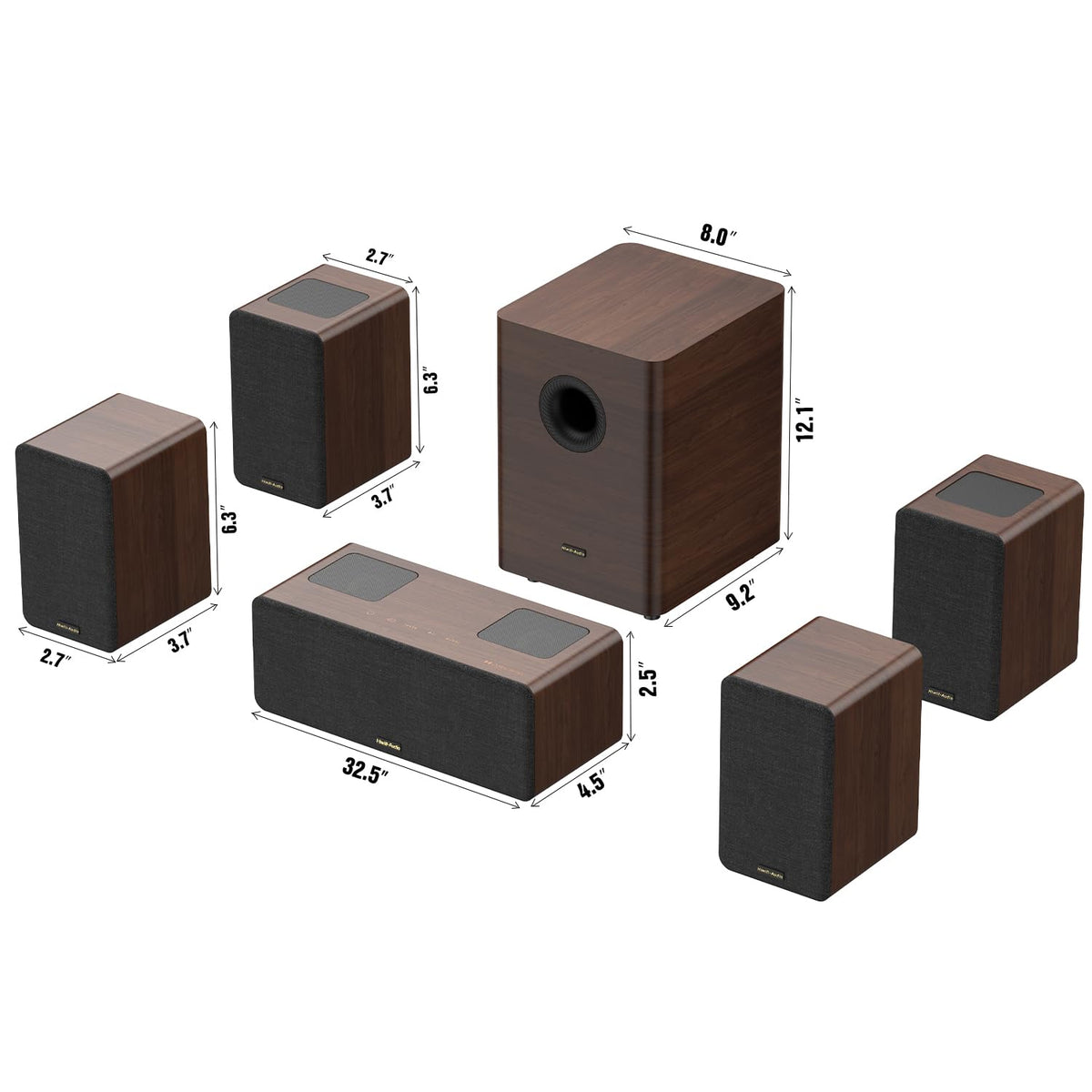 Hiwill-Audio M514 overhead Atmos cues create immersive height perception.