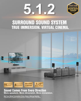 Hiwill-Audio HiPulse N512 5.25" subwoofer angled view with deep bass impact