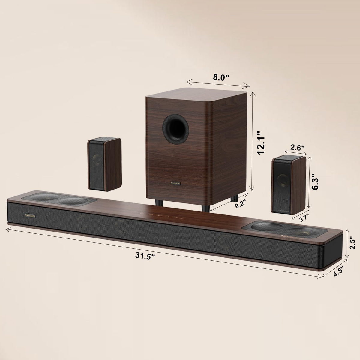 HiWill-Audio HT system packaging hints at all-in-one setup.