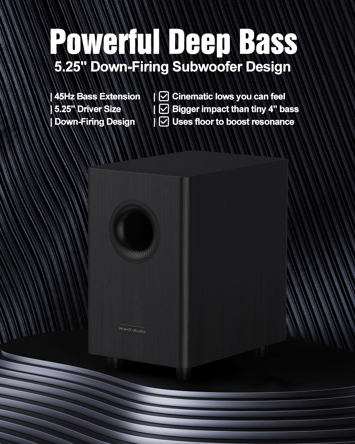 Hiwill-Audio premium-driver-materials ensure precise audio across frequencies.