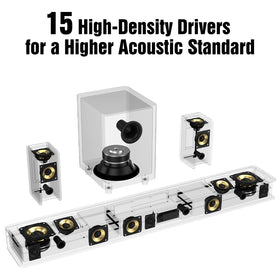 HiWill-Audio Wireless rear speakers pair highlighting surround ambience.