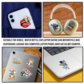 HIZILY beer stickers on a phone deliver quick, removable customization.