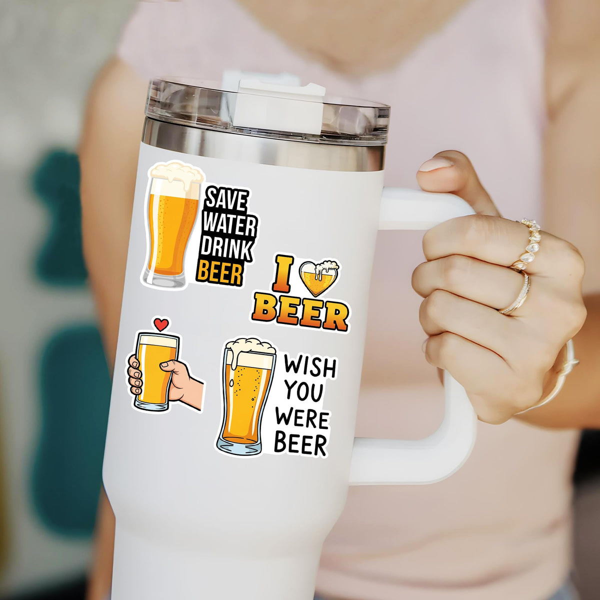 HIZILY beer stickers on a skateboard brighten gear with durable, water-friendly color.
