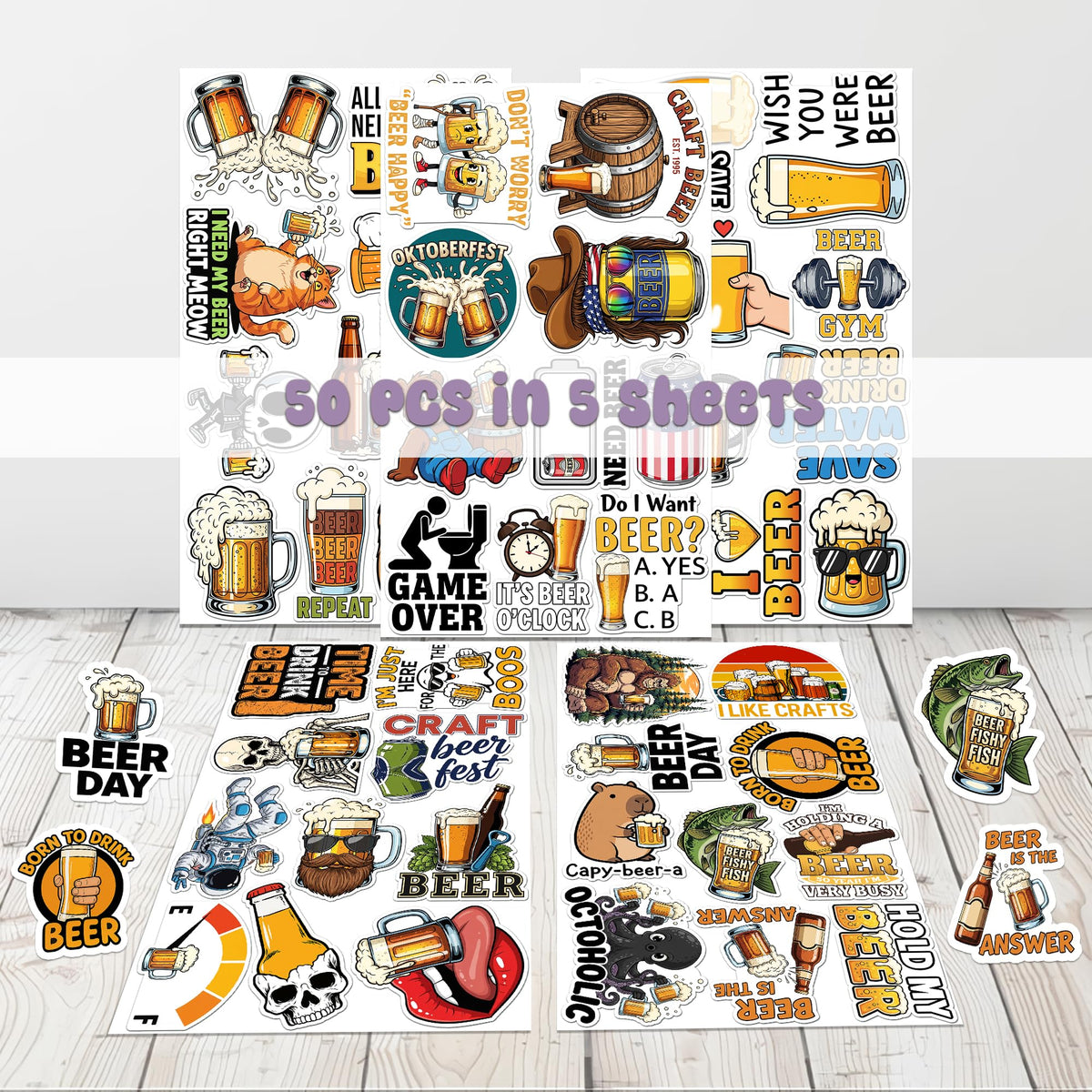 HIZILY beer stickers on a water bottle show vibrant, UV-resistant decoration.