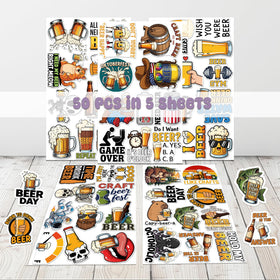 HIZILY beer stickers on a water bottle show vibrant, UV-resistant decoration.