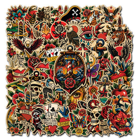 HIZILY vintage graffiti stickers pack on a laptop for durable decoration