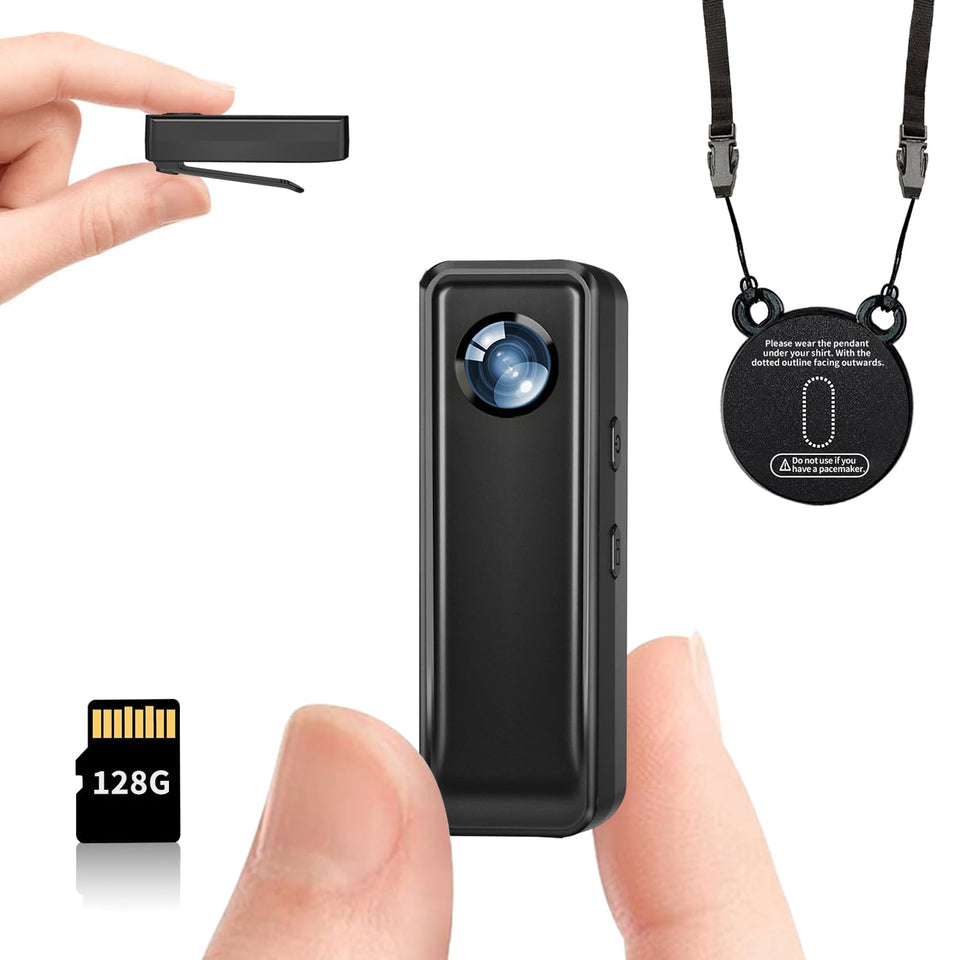 HJBDGS A100 front view showing compact 4K camera and controls for clear POV capture