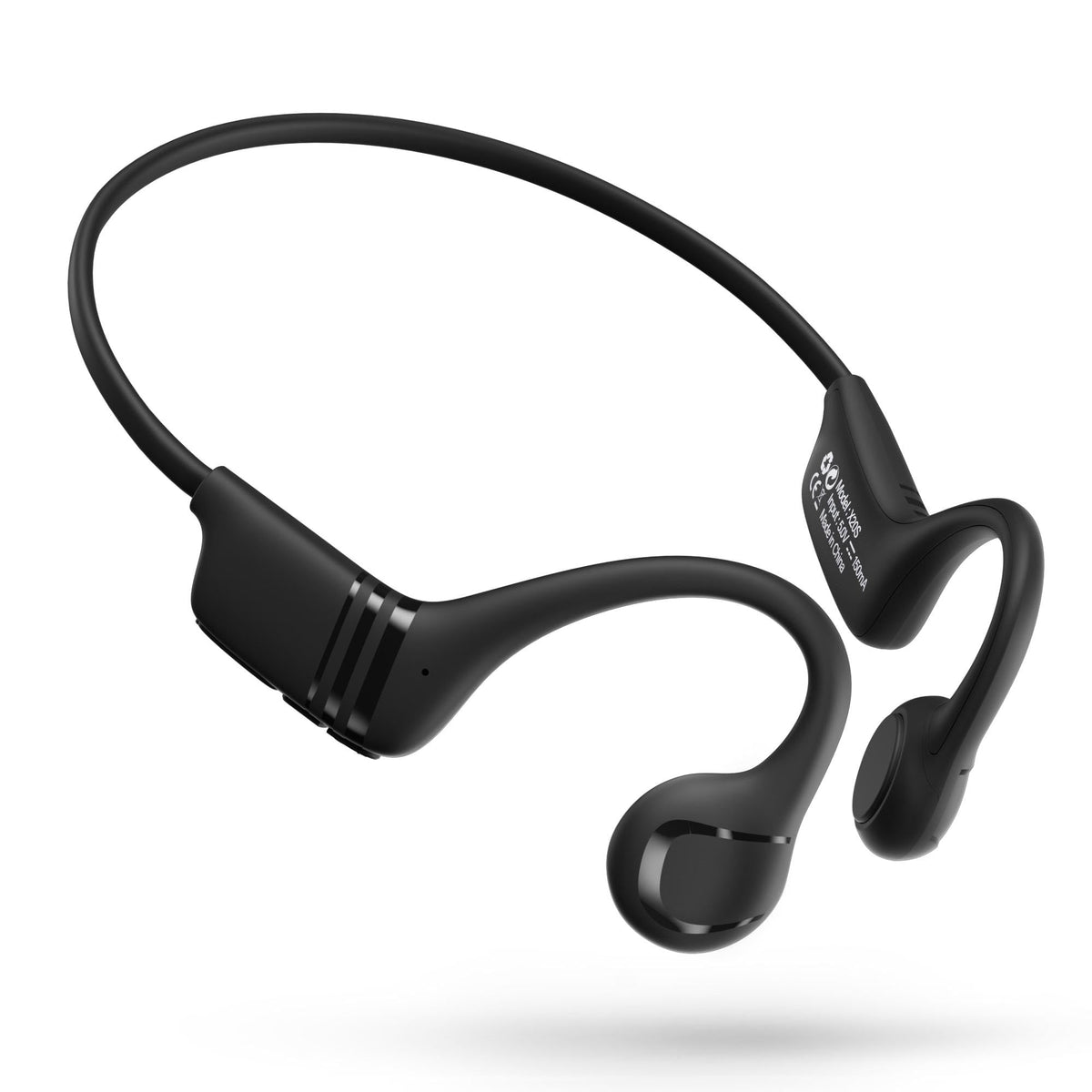 HKHB bone conduction headphones front view demonstrates slim, lightweight sport design for daily fitness.