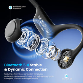 HKHB bone conduction headphones in use during running offer ambient awareness.