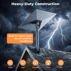 HKMJMYG installed on shingle roof demonstrating secure outdoor mounting benefit