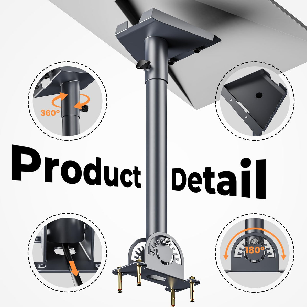 HKMJMYG wall mount setup showing versatile placement and stable support