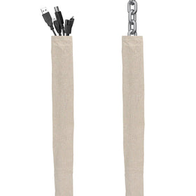 Hkoaodeo fabric cord cover in use, 6 ft length neatly concealing lamps wires