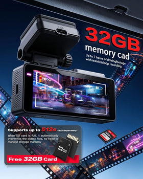 HKOIZNBL dashcam night vision HDR/WDR for clearer low-light footage.