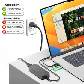 HKY close-up of USB-C connector demonstrating secure PD connection