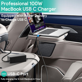 HKY charger plugged into vehicle dashboard providing on-the-road power