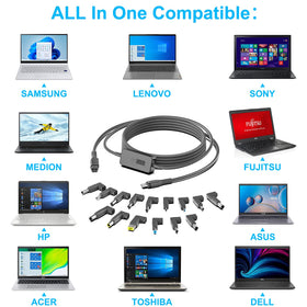 HKY Dell/HP-compatible DC tips enable quick device adaptation.