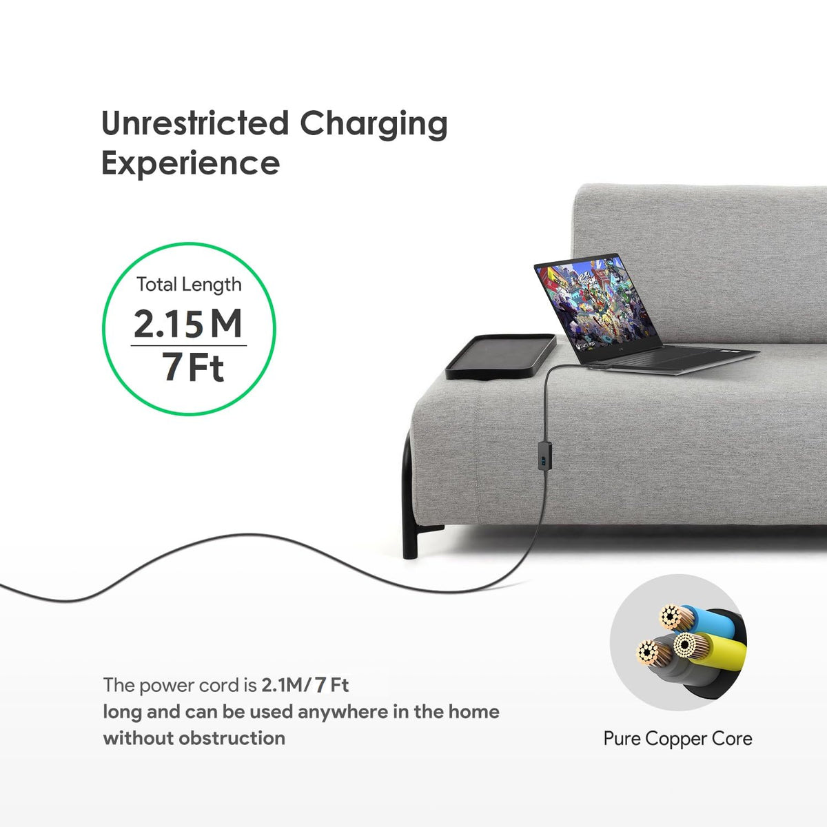 HKY PD fast charging supports 5V–28V for compatible USB-C blocks.