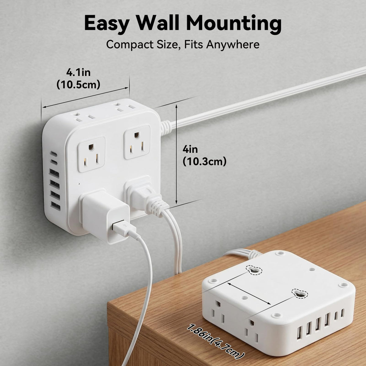 HLCZLUZ 3-side design improves access to multiple outlets.