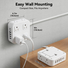HLCZLUZ 3-side design improves access to multiple outlets.