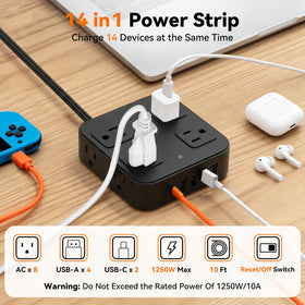 HLCZLUZ flat plug 45-degree design fits behind furniture and in tight spaces.