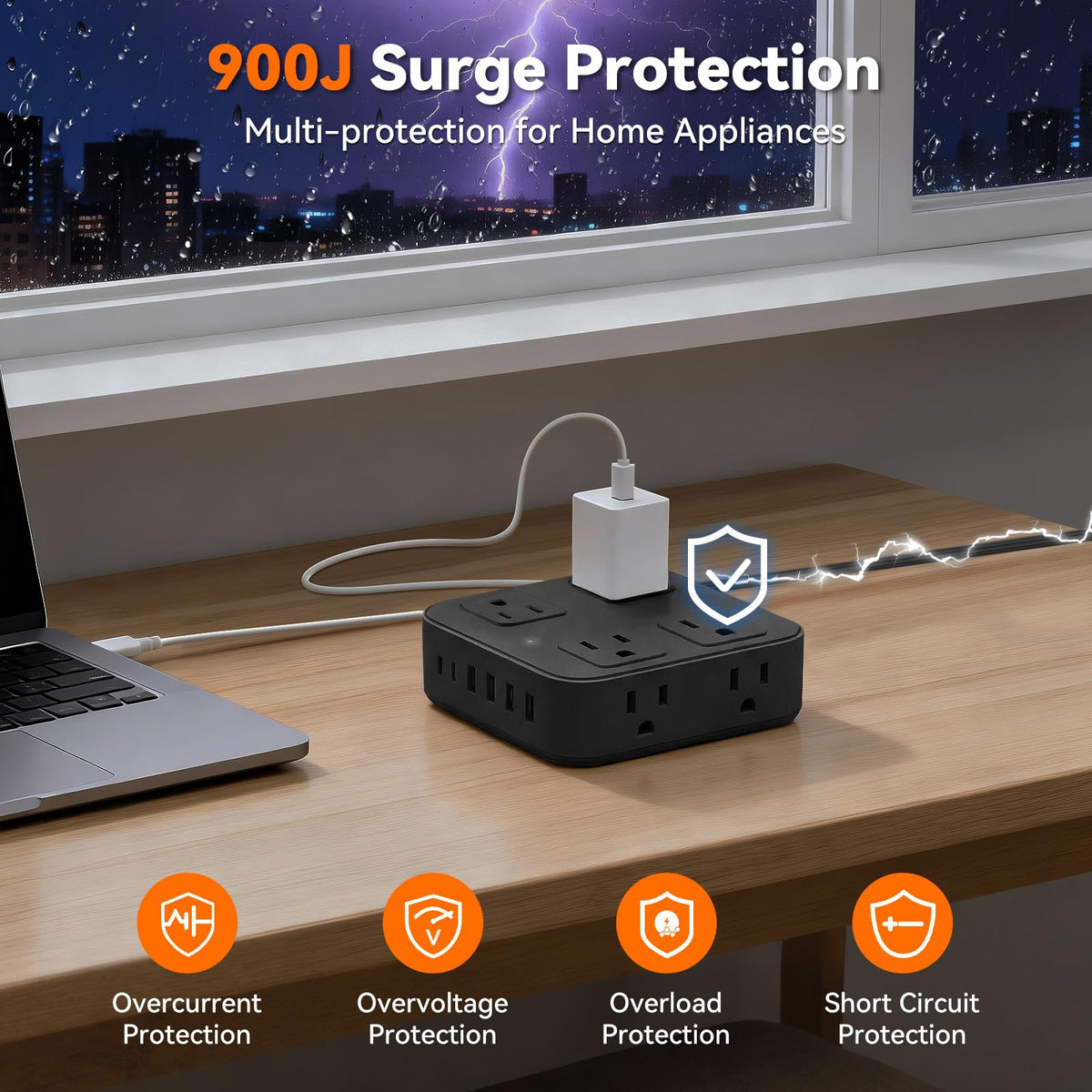 HLCZLUZ overload protection switches off during faults to protect devices.
