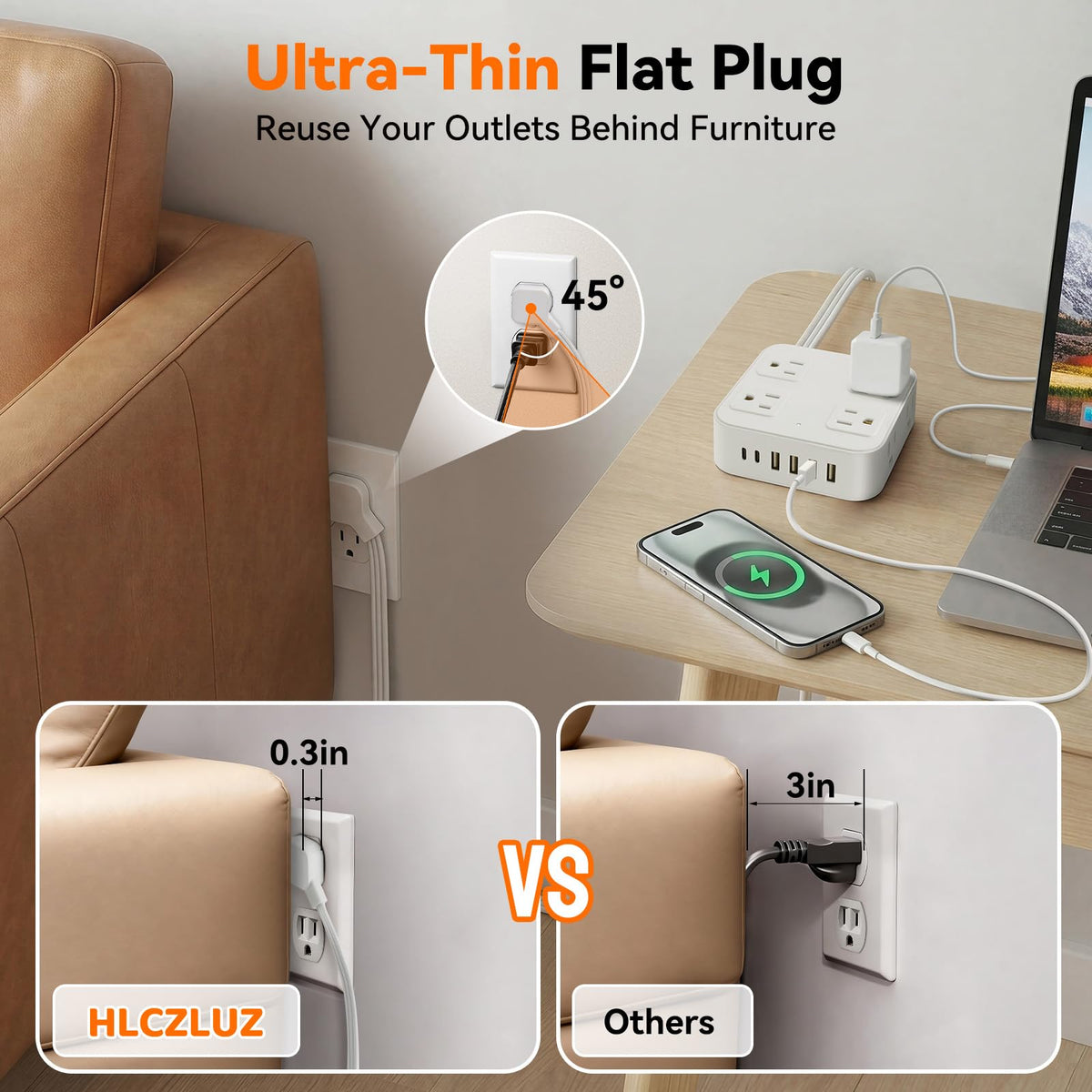 HLCZLUZ power switch provides quick on/off control for convenience.