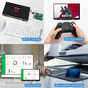 HMTECH in a travel scene showing compact monitor convenience on the go