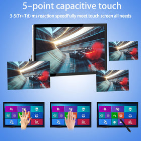 HMTECH Raspberry Pi screen side ports highlight easy connectivity and compact setup.