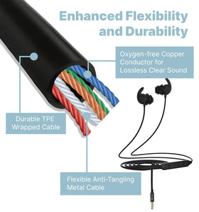 Hmusic 1.2m durable cord supports travel, work, and relax moments.