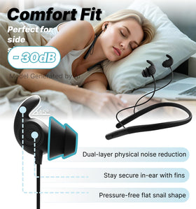 Hmusic HS88 ultra-flat snail-shaped earbud close-up for zero-pressure rest