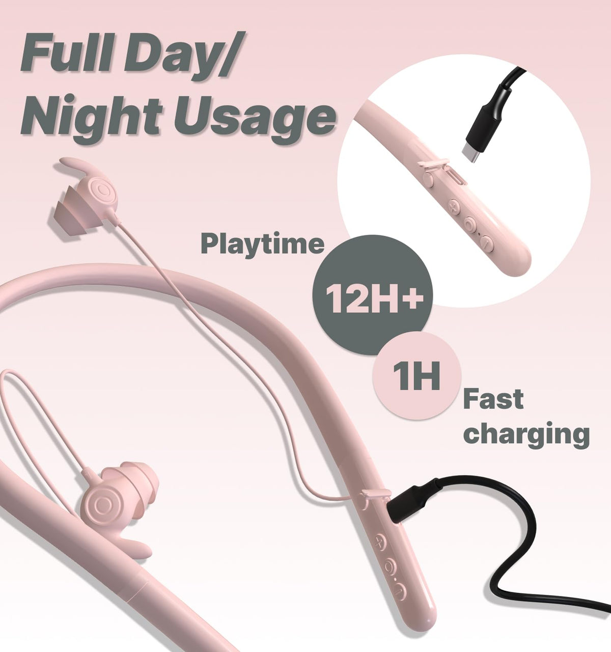 Hmusic HS88 worn with a sleep mask showing secure fit for restful sleep