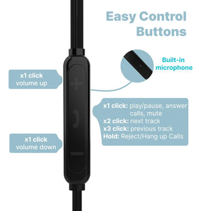 Hmusic inline control with mic enables hands-free calls and playback management.