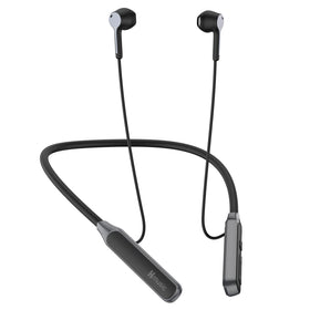 Hmusic neckband showing 30h battery life for all-day listening