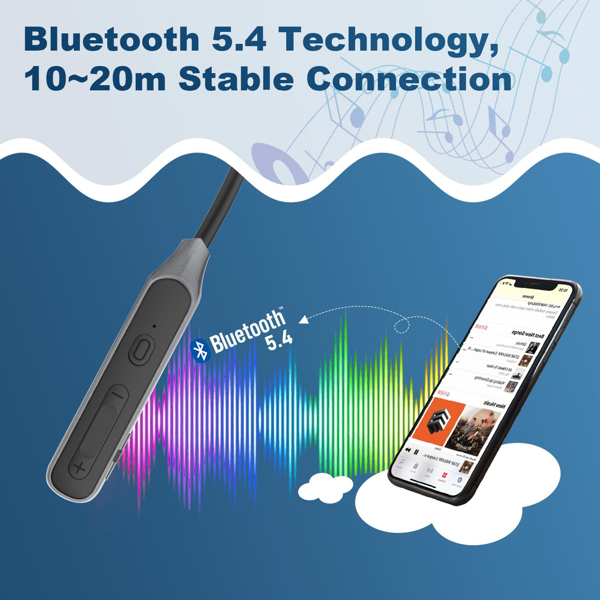 Hmusic neckband demonstrates music and game mode switching