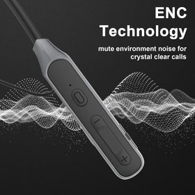 Hmusic neckband semi-in-ear design for comfortable wear