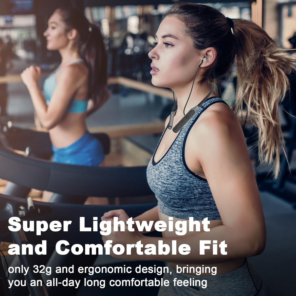 Hmusic neckband wear during sports, running, and gaming on the go