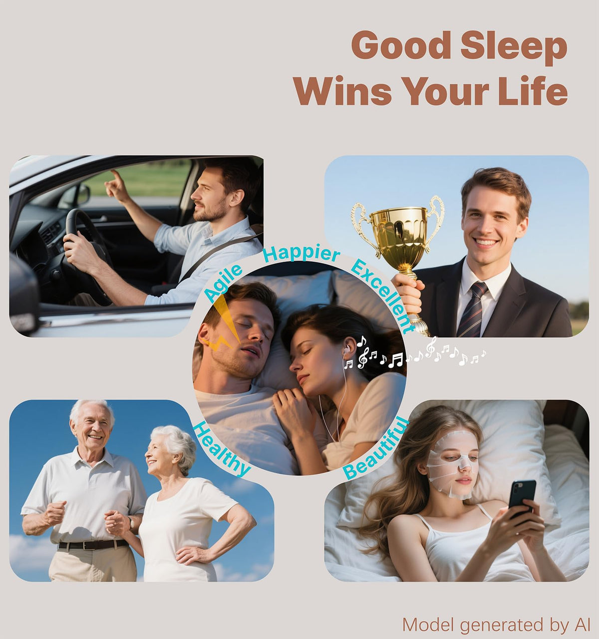 Hmusic Sleep Headphones inline control with mic for calls