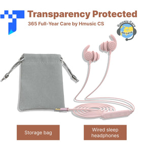 Hmusic Sleep Headphones velvet storage pouch included