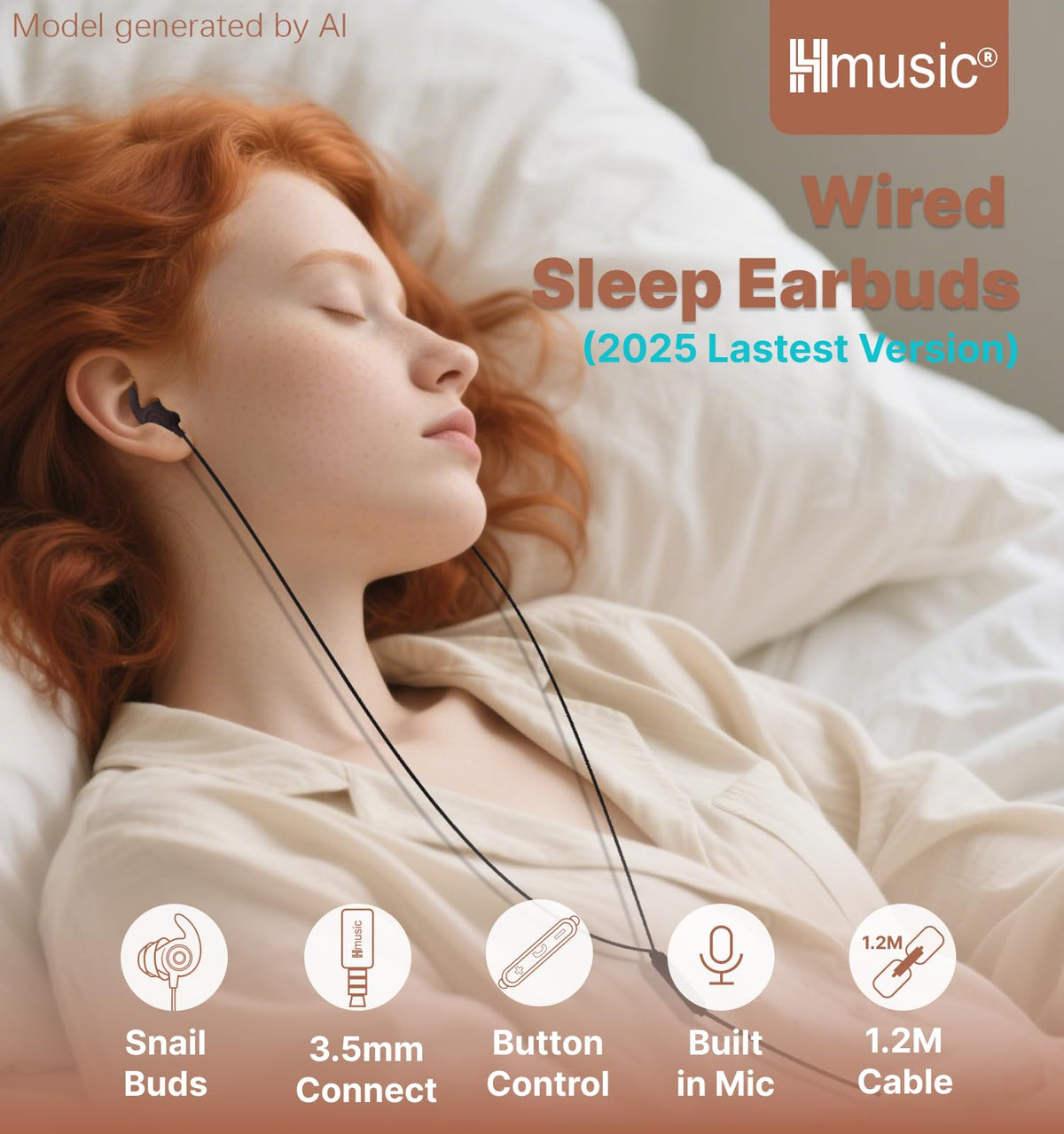 Hmusic soft-silicone 2g earbuds offer barely-there comfort for extended wear.