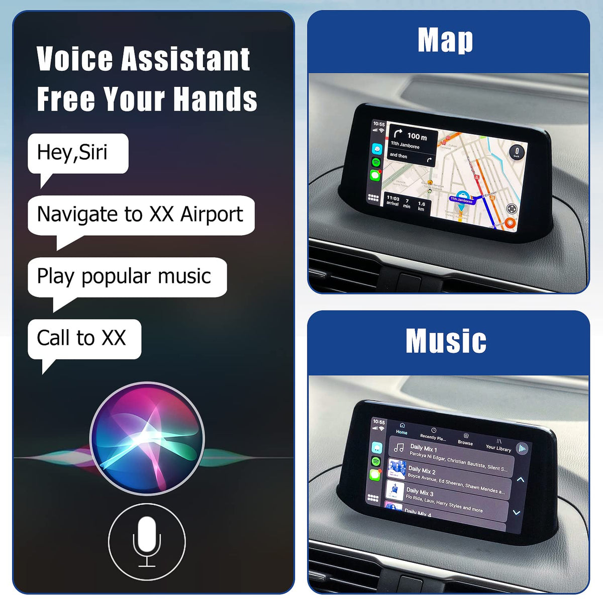 HMYC wired mode switch showing option to wired CarPlay and Android Auto