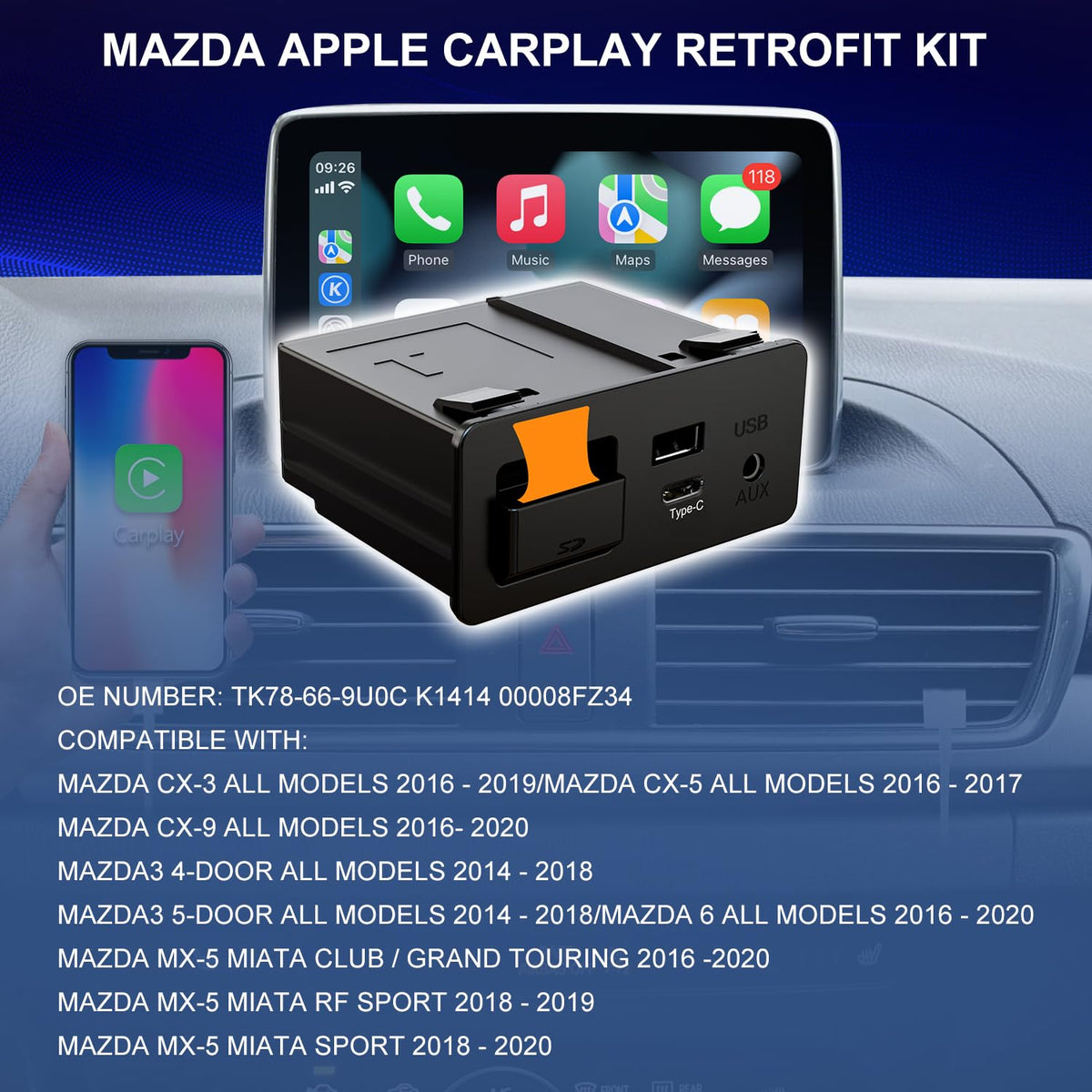 The HMYC hub is compatible with Mazda Connect, offering broad model support.