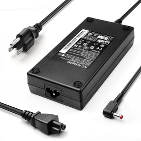 HNHTKJ 180W adapter front view showing compact design and port benefits