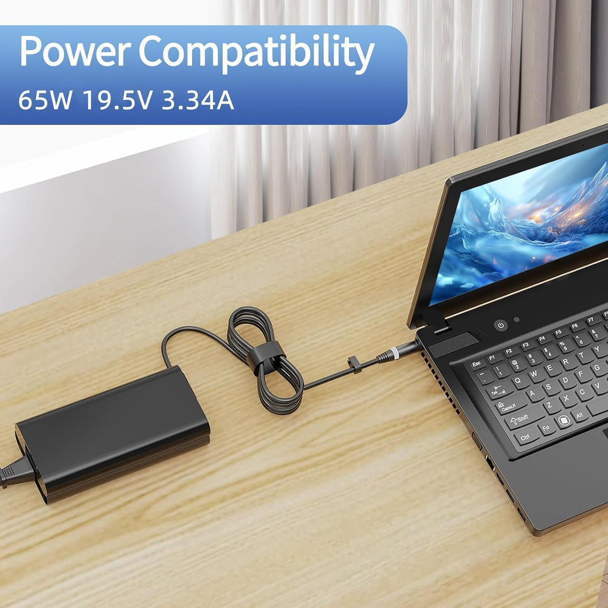 HNHTKJ 65W charger for Dell Latitude E7440 cable, compatible with deskside setups