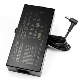 HNHTKJ adapter label close-up showing voltage specs and benefit of correct match