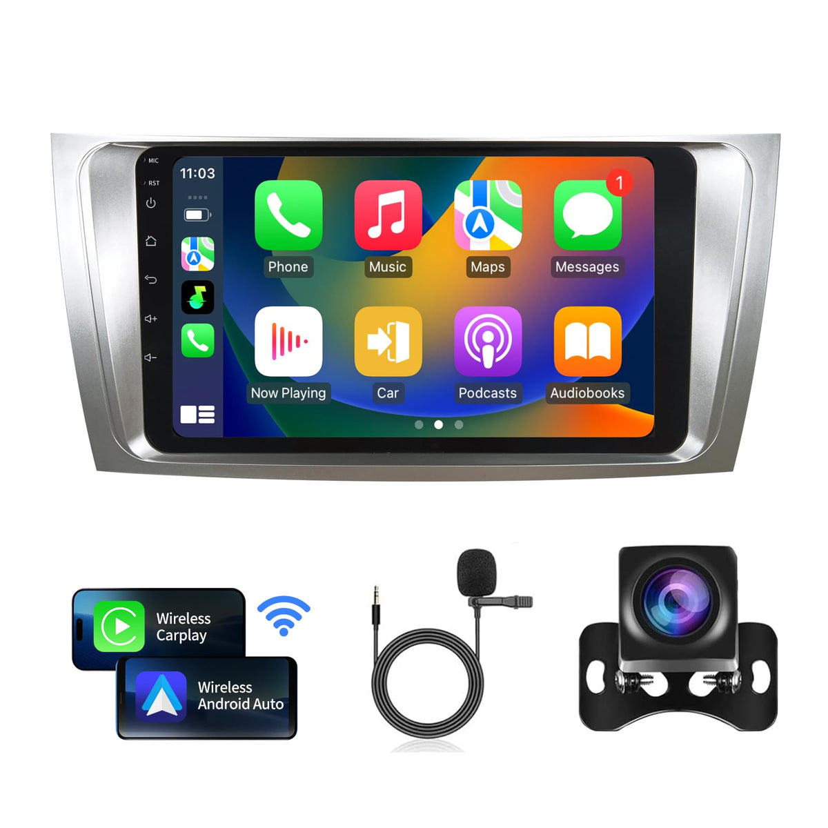 HNOPYHNT Camry 9-inch display with wireless CarPlay for safer navigation