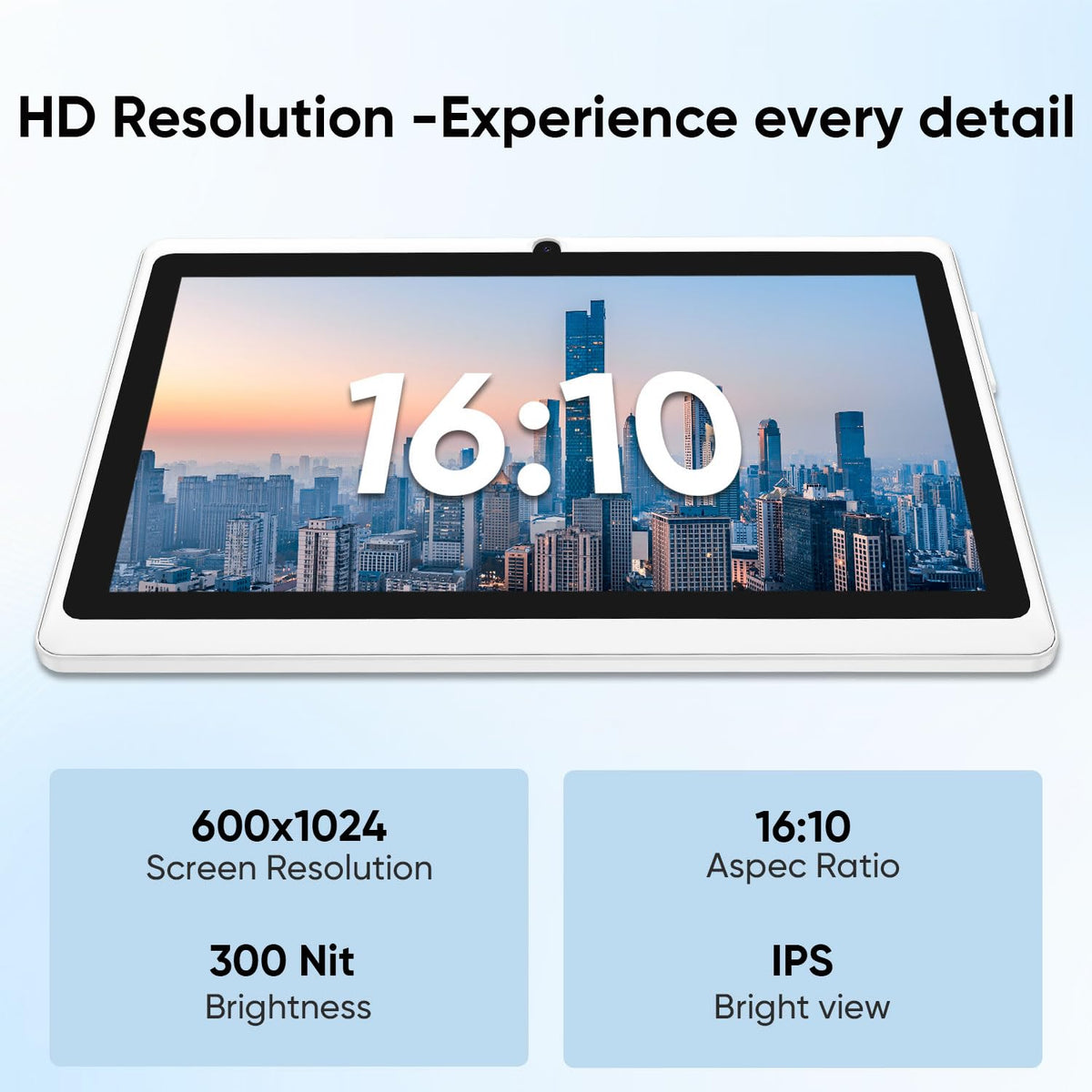 HNVHNV tablet held in hand to show compact size and portability benefit