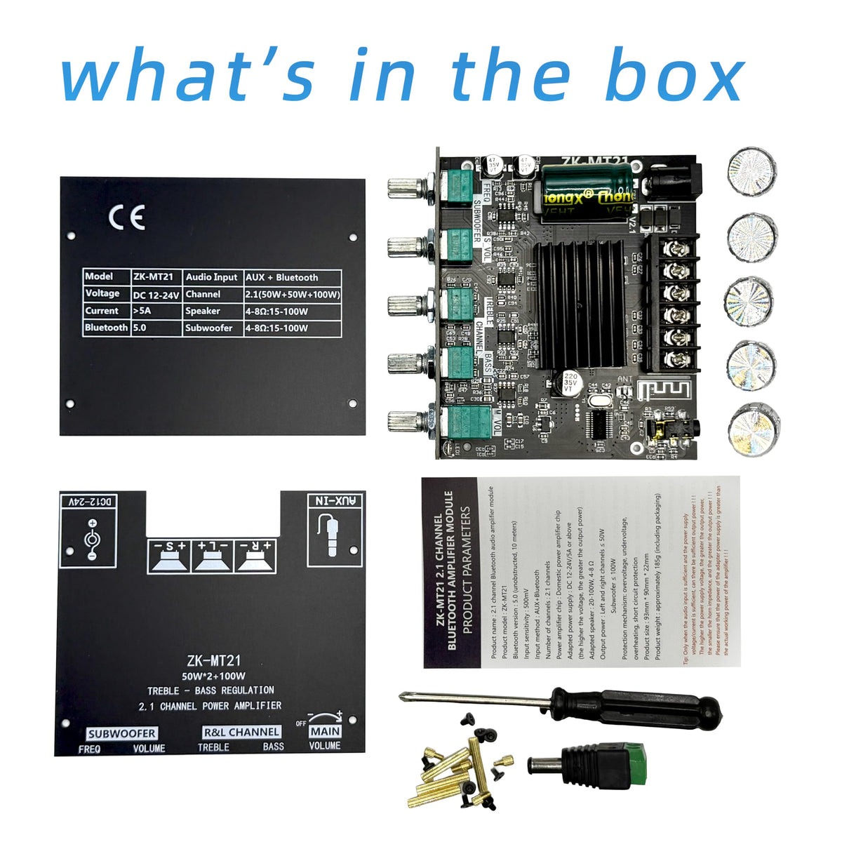HOCHANAN ZK-MT21 packaged kit with covers screws and screwdriver for easy assembly