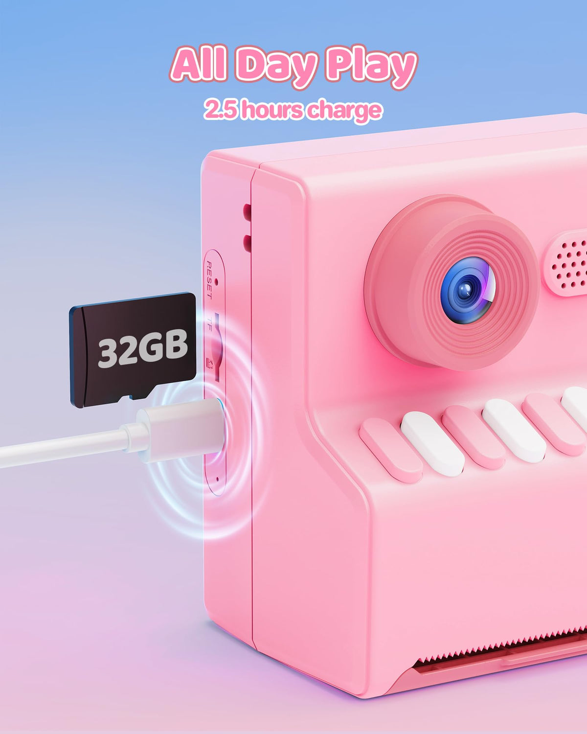 HODDRCCN Kids Camera sticker pack showcases creative customization