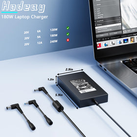 Hodeay 180W MSI laptop charger for GF75 enabling long gaming sessions.