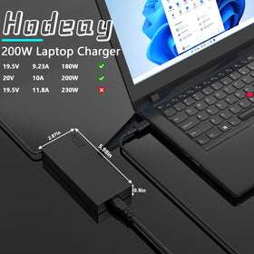Hodeay adapter with power cord ready to plug in providing full 200W power